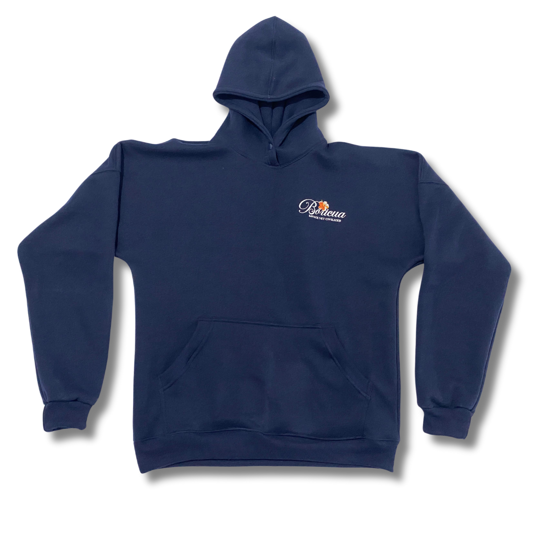 Heavyweight Boricua Hoodie - Navy Blue