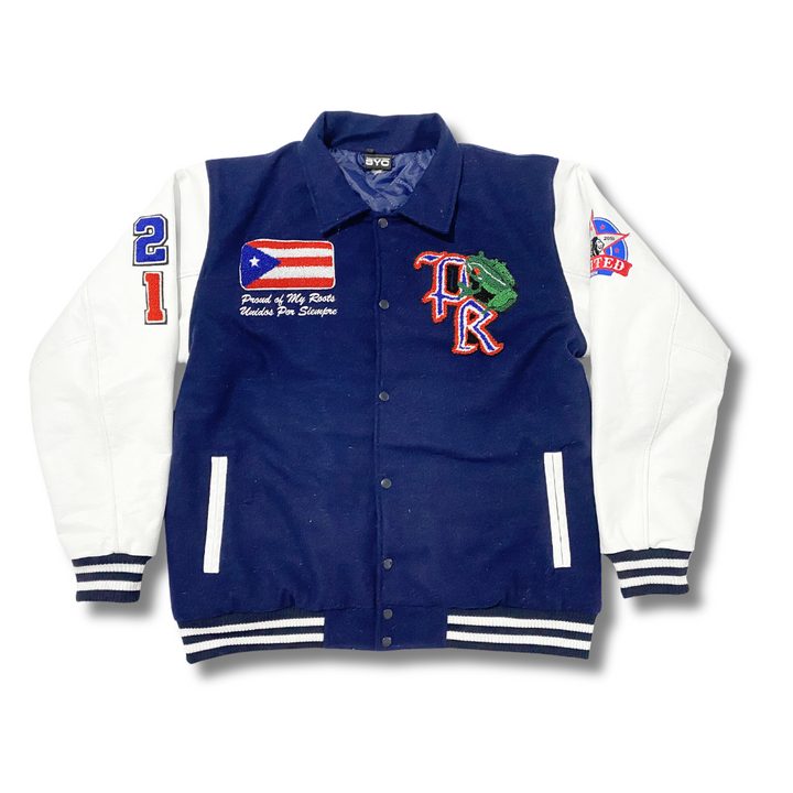 Premium Puerto Rico (Navy blue) Varsity Jacket (BUNDLE)