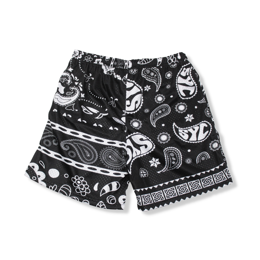 パンツ WIND AND SEA PAISLEY SHORT BLACK パンツ WIND AND SEA PAISLEY SHORT BLACK Paisley Pattern