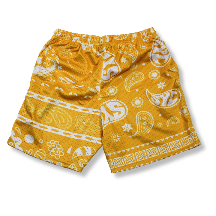 SYC Paisleys Mesh Shorts "Yellow"