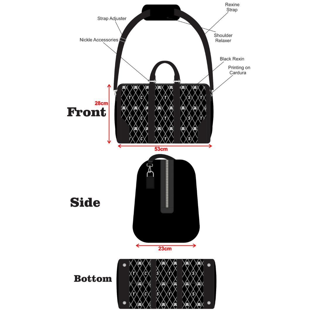 SYC Travel Bag: Black and White Modern Elegance