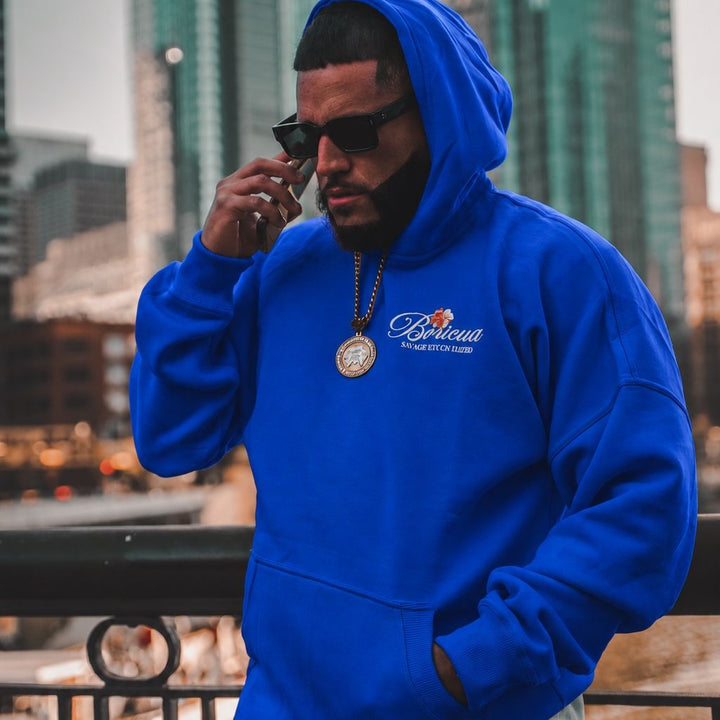 Boricua Edición Limitada royal blue hoodie