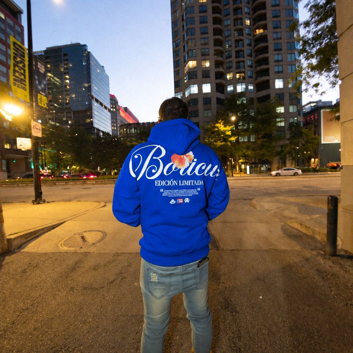 Boricua Edición Limitada royal blue hoodie