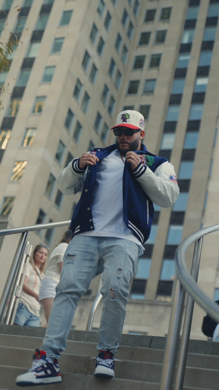 Premium Puerto Rico (Navy blue) Varsity Jacket