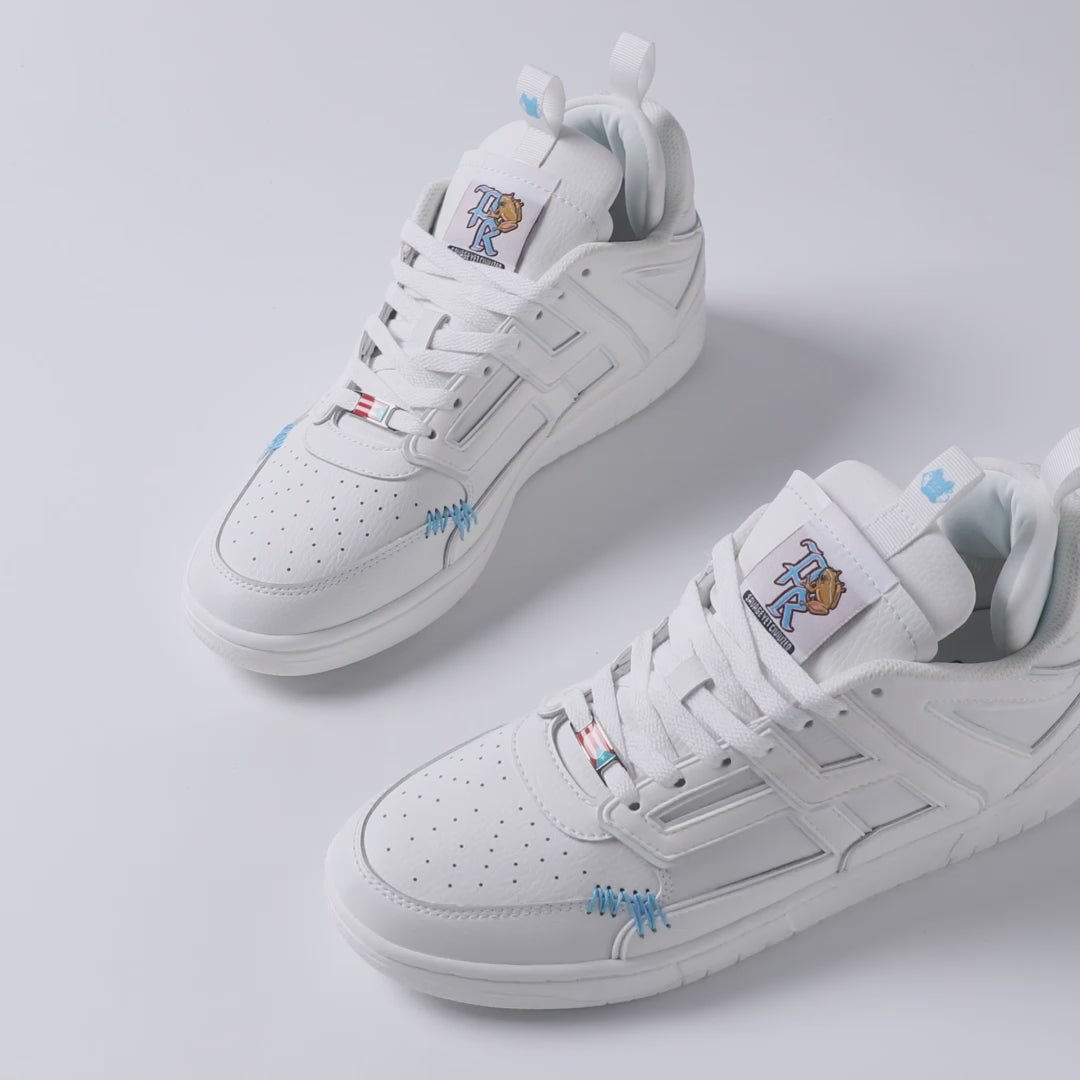 SYC Puerto Rico Sneakers white &amp; baby Blue 1 OF 1 SIZE 10.5 SIGNED BOX BY OWNER KLOPEZ