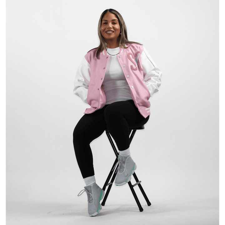 WOMEN VARISTY JACKET - "COTTON CANDY" - Savage Yet Civilized Apparel  Perfect for Thanksgiving Day 2023 Perfect for Cyber Monday 2023