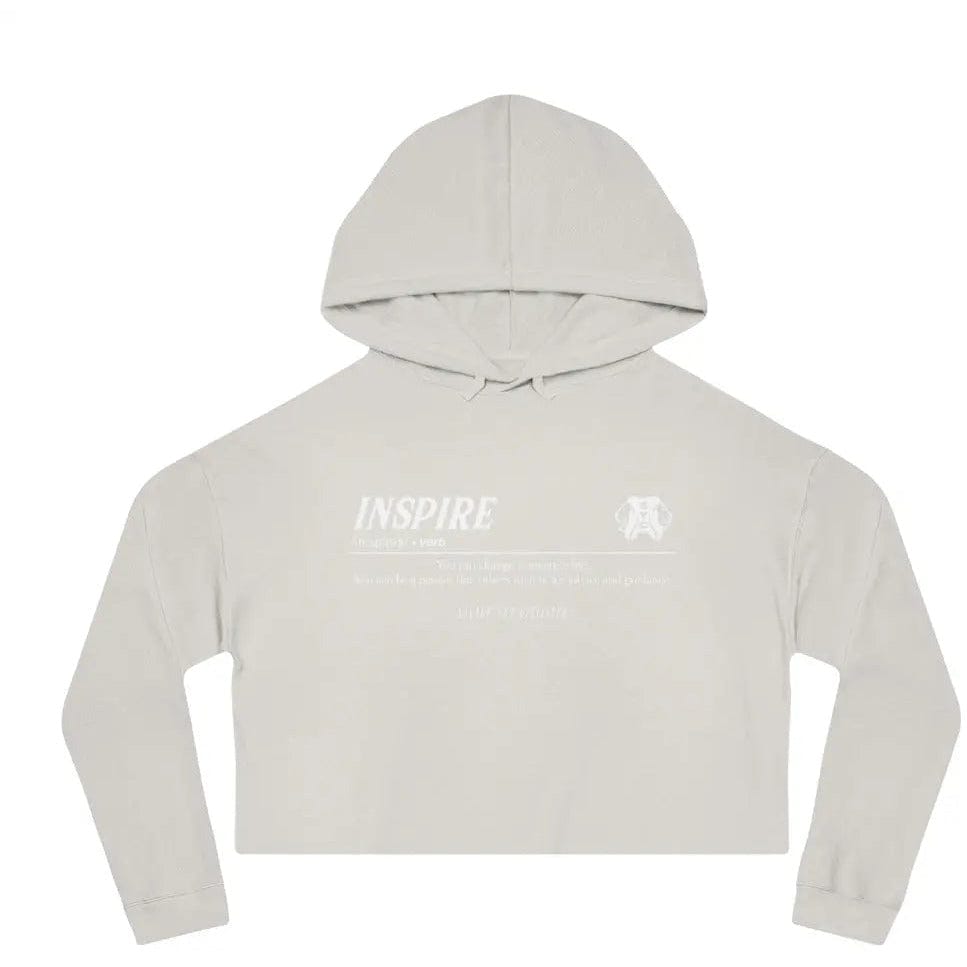 INSPIRE- Womens Cropped Hooded Sweatshirt Printify
